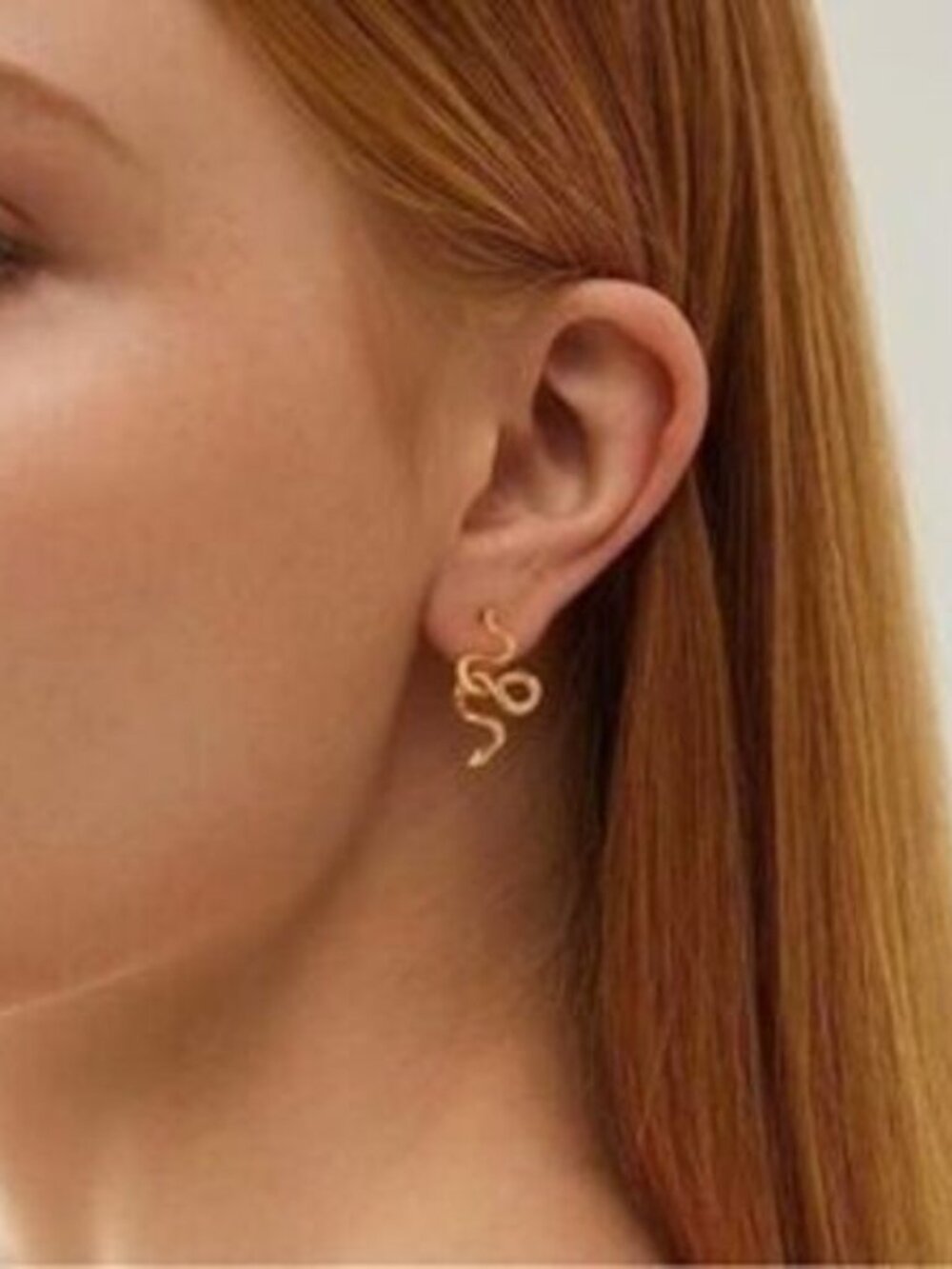 14k Gold Plated Tangled Snake Earrings